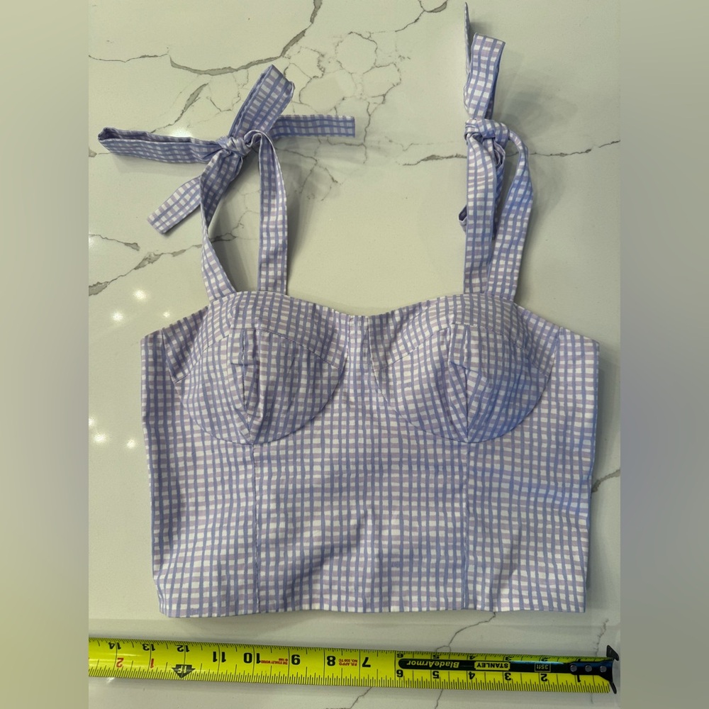 Lilly Pulitzer Purple Gingham Tank Top